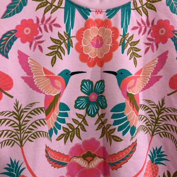 Boden Women's Floral Hummingbird Graphic Sweatshirt size S Casual Athleisure - Picture 3 of 10